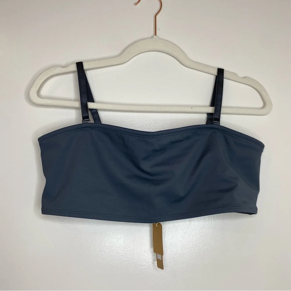 NEW!! SKIMS shaping Swim Bandeau Bikini Top - Gunmetal
